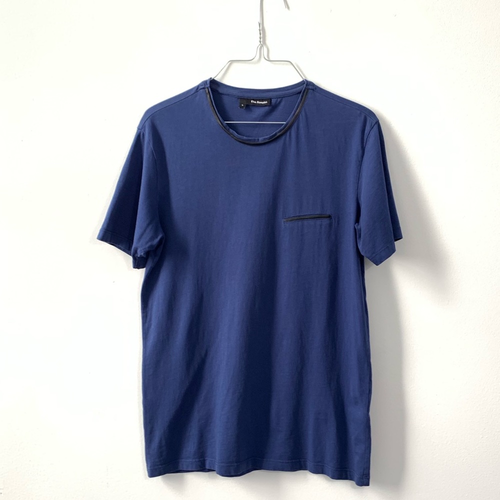 The Kooples T Shirt with Leather Details